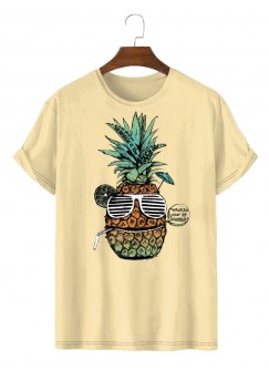 Men's Pineapple Ideas Fun Short Sleeve T-Shirt