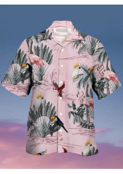 Men's Coconut Print Hawaii eBay Short Sleeve Shirt