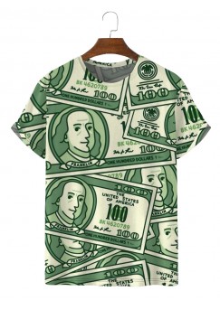 Men's Trendy Dollar Print T-Shirt