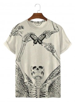 Men's Casual Horror Art Short Sleeve T-Shirt