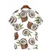 Men's Fashion Crew Neck Coconut Print T-Shirt